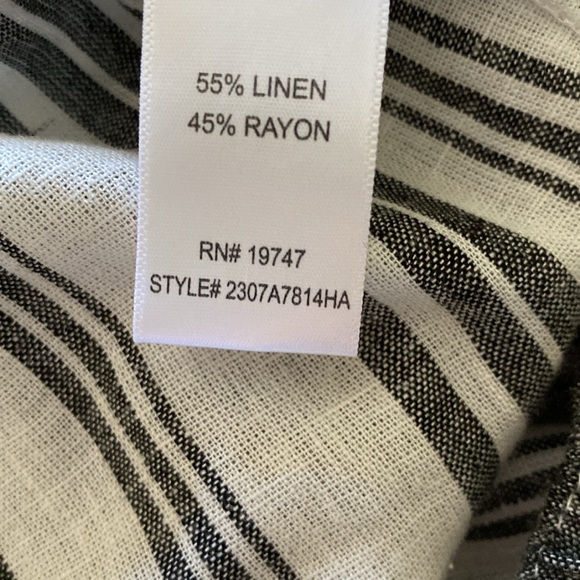 Land and Sea Linen Stretch Blend Wide Leg Pants Adjustable Stretch Waist - Picture 11 of 14